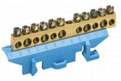 Anslutande utrustning - Hager Brass terminal 73 mm with socket earth - KM11E