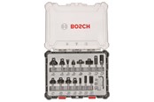 Borr & Bits - Bosch Frässtålsats, 15 delar, blandad, 8 mm skaft 15-piece Mixed Application Router Bit Set. - 2607017472