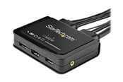 KVM switch - StarTech.com 2-Port HDMI KVM Switch with Built-In Cables - USB 4K 60Hz - KVM / audio switch - 2 ports - SV211HDUA4K