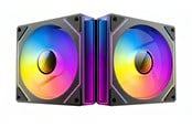 Chassi fläkt - DUTZO INF 120 PWM ARGB Reverse (2-pack) - Chassi fläkt - 120mm - Svart med RGB LED - 28 dBA - 8501027